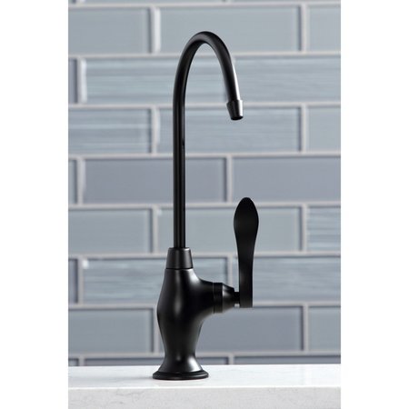 Kingston Brass KS3190NFL NuWave French Sgl Handle Water Filtration Faucet, Matte Blk KS3190NFL